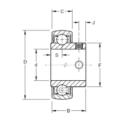 Bearing YAE40RRB images