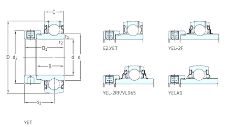 Bearing YET207-107 images