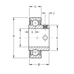 Bearing YAE45RR images