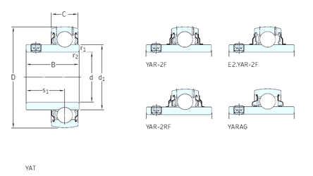 Bearing YAT203 images