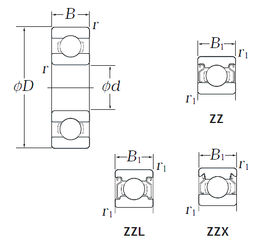 Bearing WOB65 ZZX images