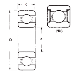 Bearing 16001-2RS images