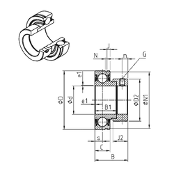 Bearing CES208-24 images