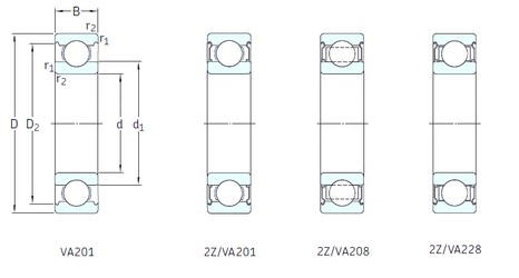 Bearing 6312/VA201 images