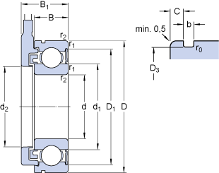 Bearing BMD-6206/064S2/UA108A images