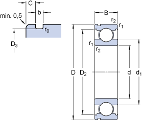 Bearing 6202 N images