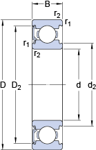 Bearing 6005-RSL images