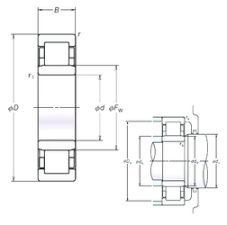 Bearing NU305EM images