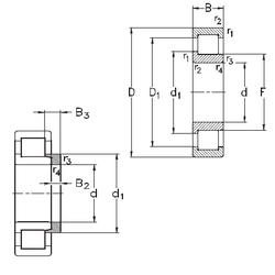 Bearing NJ238-E-M6+HJ238-E images