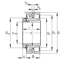 Bearing 23076-E1A-K-MB1 + H3076-HG images