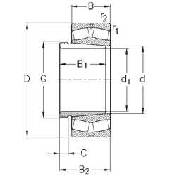 Bearing 22308-E-K-W33+AH2308 images