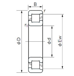 Bearing NF 222 images