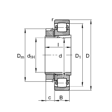 Bearing 20206-K-TVP-C3 + H206 images