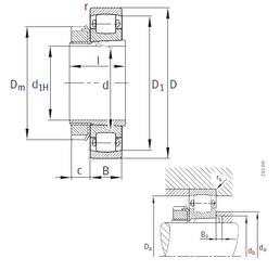 Bearing 20206-K-TVP-C3+H206 images