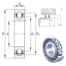 Bearing BXRE208 images