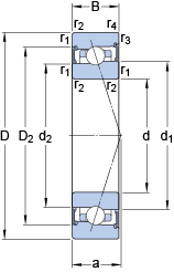 Bearing S71922 CB/HCP4A images