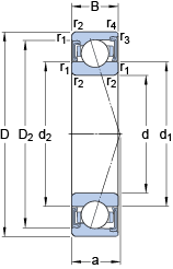 Bearing S7214 CD/HCP4A images