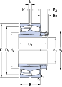 Bearing 23152-2CS5K/VT143 + OH 3152 HTL images