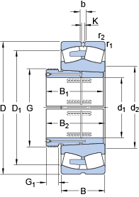 Bearing 23284 CAK/W33 + AOH 3284 G images