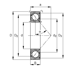 Bearing 7206-B-2RS-TVP images