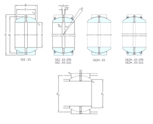 Bearing GEZ106ES-2LS images