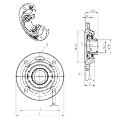 Bearing USFEE205 images