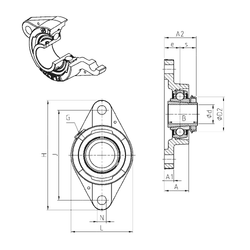 Bearing UKFLE205H images