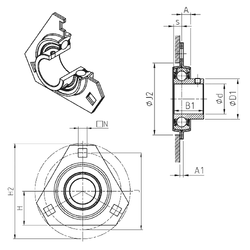 Bearing USPFT204 images