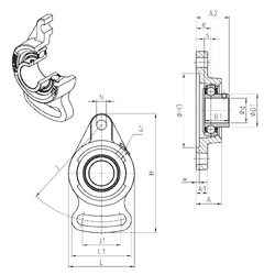 Bearing USFAE204 images