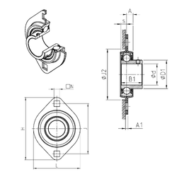 Bearing USPFL203 images