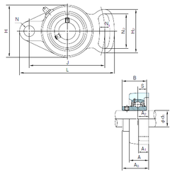 Bearing UCFA208 images