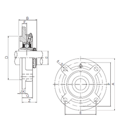 Bearing UKFC216 images