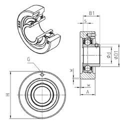 Bearing USC201 images