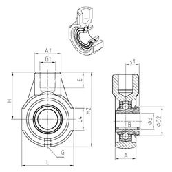 Bearing UKEHE206H images