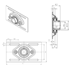 Bearing USPFE205 images