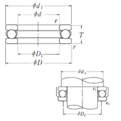 Bearing 51100 images