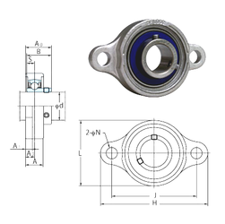 Bearing USFL001S6 images