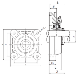 Bearing UKF218 images