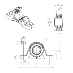 Bearing UCPE201 images