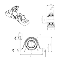 Bearing UCPLE207 images