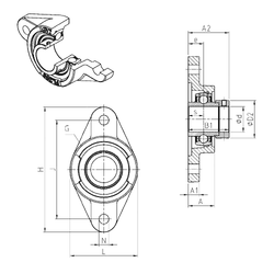 Bearing EXFL217 images