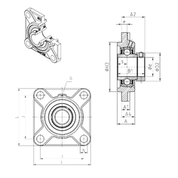 Bearing EXFS315 images