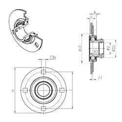 Bearing ESPF208 images