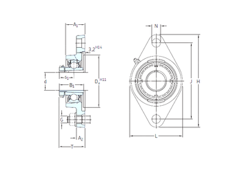 Bearing FYTJ 45 KF+HE 2309 images