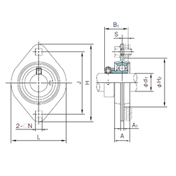 Bearing KHPFL205A images