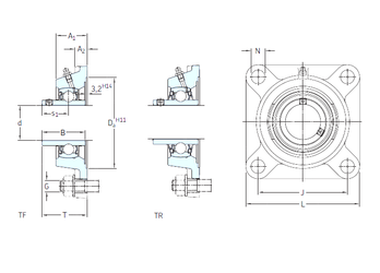 Bearing FY 45 TR images