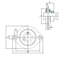 Bearing SAPFL207-22 images