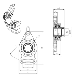 Bearing EXFA206 images