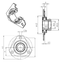 Bearing ESPFT207 images