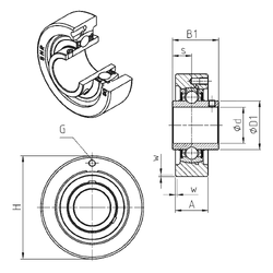 Bearing UCC205 images